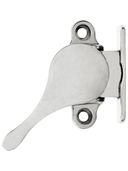 Solid Brass Sash Stay in Polished Nickel.